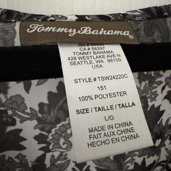 Tommy Bahama Vintage Paisley w/Border Swim Bathing Suit Cover Up L Tunic - Picture 3 of 6